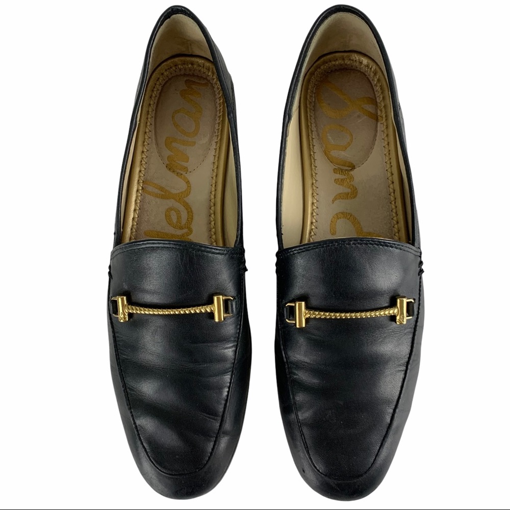 Sam Edelman Lior Leather Chain Loafer Black Size 8